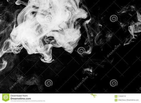 White Smoke On A Black Isolated Stock Photo Image Of Backdrop Cloud