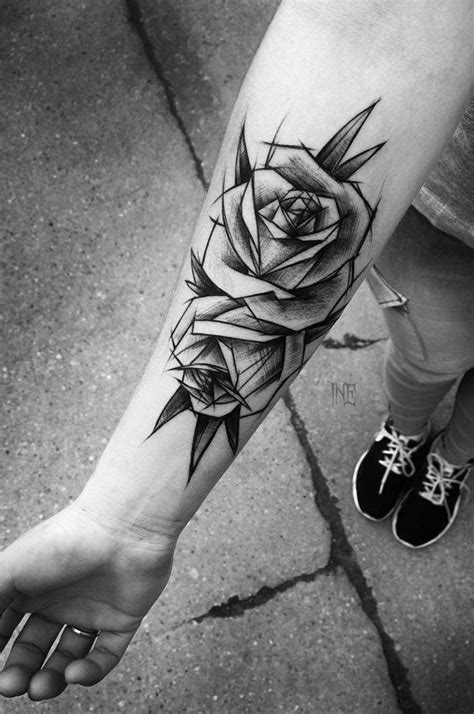 Illustration Black Rose Forearm Tattoo Forearm Tattoos Body Art