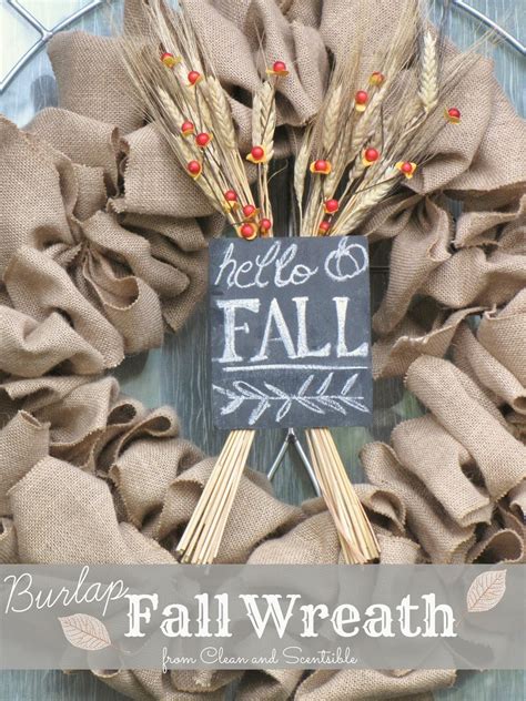 Fall Burlap Wreath Tutorial With Clean And Scentsible Taryn Whiteaker