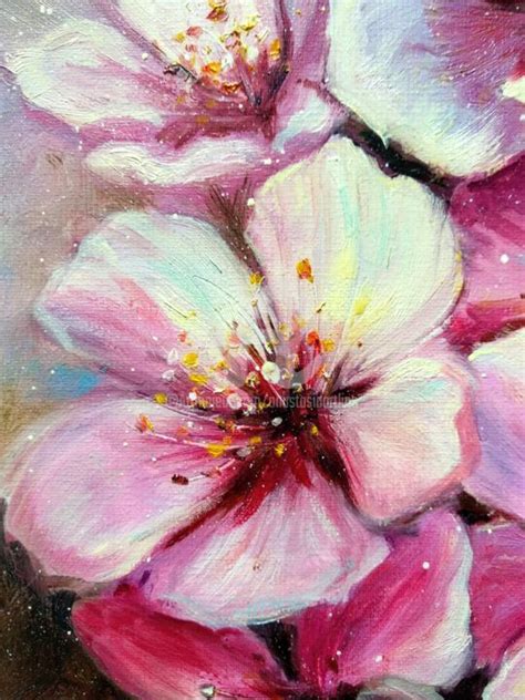 Cherry Blossom Oil Painting Spring Is C Painting By Anastasia