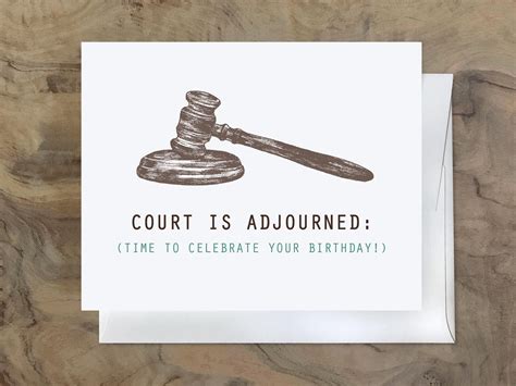 Hilarious Lawyer Birthday Card Judge Card Law Student Etsy Uk