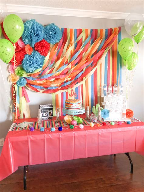 Taco Twosday Fiesta Streamer Backdrop Party Streamers Fiesta Theme Party