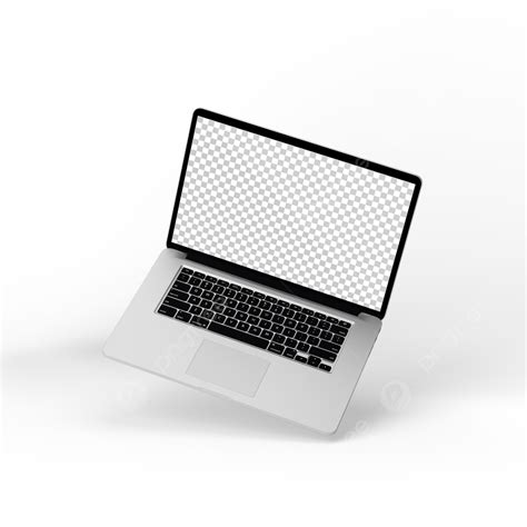 Modern Macbook Screen Frame Transparent Mockup Realistic Laptop Mockup