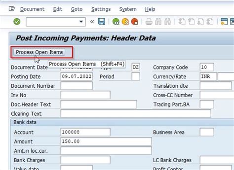 f 28 post customer incoming payments in sap