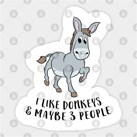 I Like Donkeys And Maybe 3 People Funny Donkey Lover T Donkey