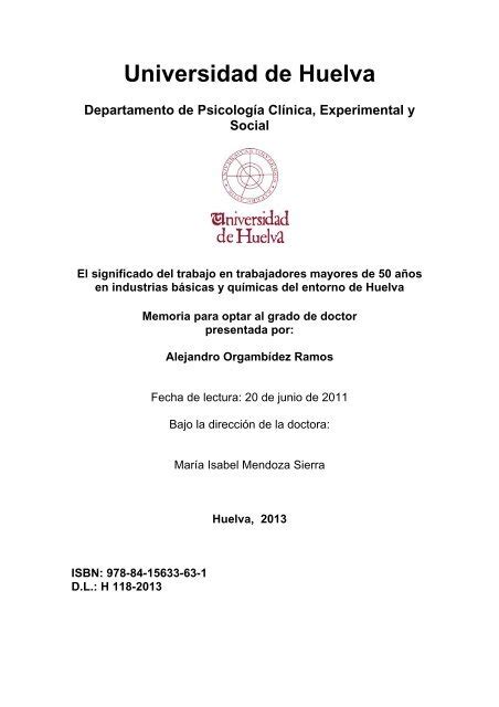 Portada Tesis Universidad De Huelva