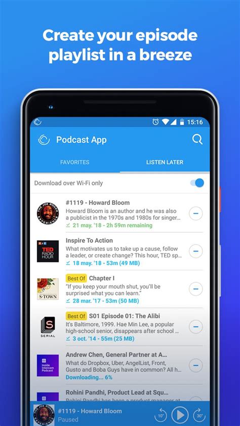 Search the podcast player app on google play, and tap the green install button to download it. The Podcast App for Android - APK Download