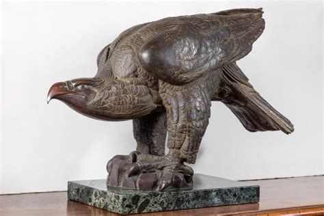 Large Solid Bronze Falcon Sculpture For Sale At 1stdibs