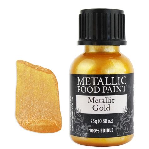 Check spelling or type a new query. Gold Metallic Edible Paint RD | Edible paint, Edible gold, Edible gold glitter