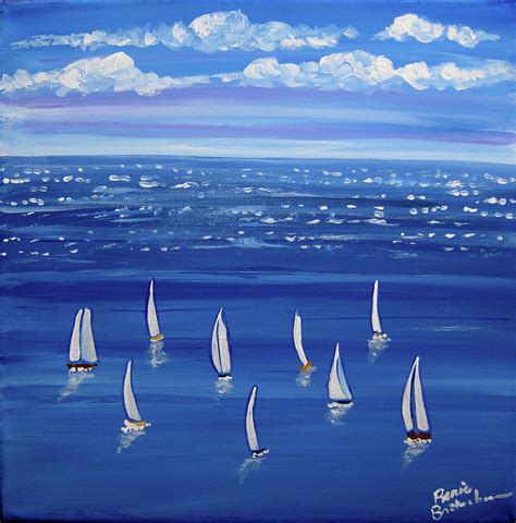 Blue Sail Painting By Renie Britenbucher Fine Art America