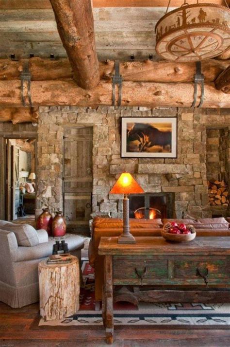 Best Country Style Living Rooms Rustic House Log Cabin Decor Cabin