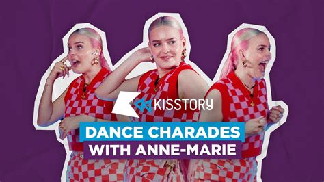 how are your legs that flexible anne marie plays kisstory dance charades ⏪ 💃 youtube