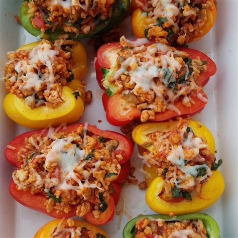 Simple And Delicious Turkey Stuffed Peppers Clean Eating Approved