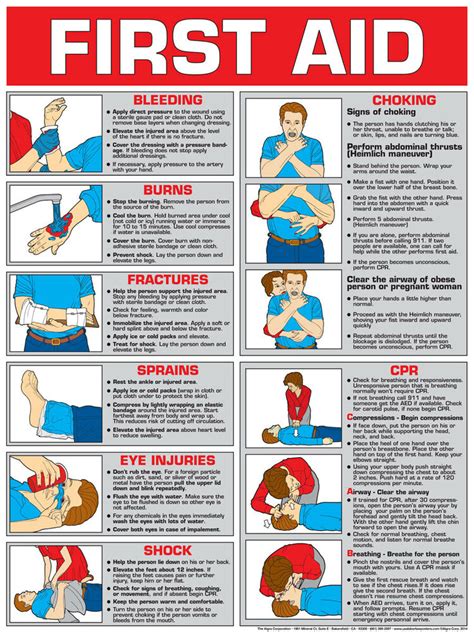 First Aid Instructional Paper Chart Poster Arc Aha Guidelines Fa6a Ebay