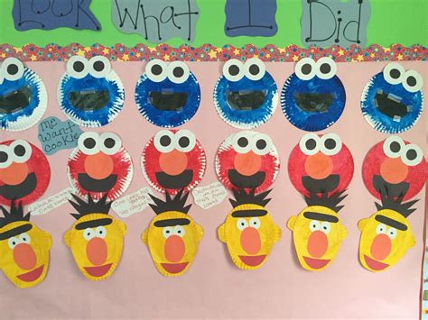 Sesame Street Paper Plate Crafts Preschool Classroom Decor