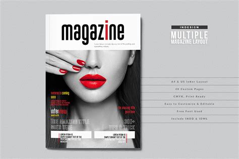 Indesign Multiple Magazine Layout Magazines Design Bundles