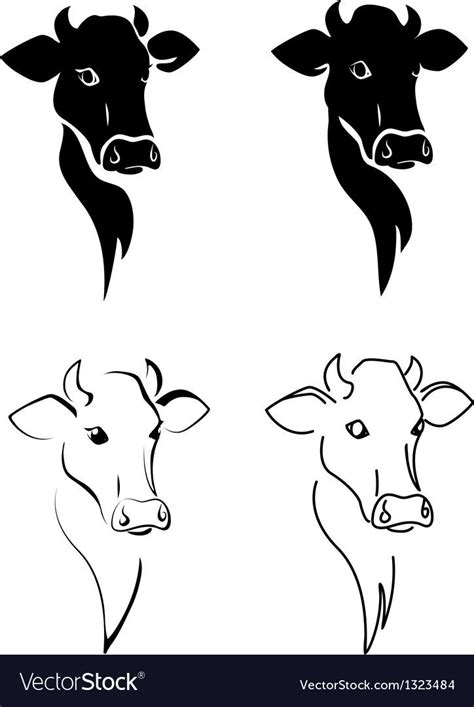Cow Royalty Free Vector Image - VectorStock , #SPONSORED, #Free, #Royalty, #Cow, #VectorStock # ...