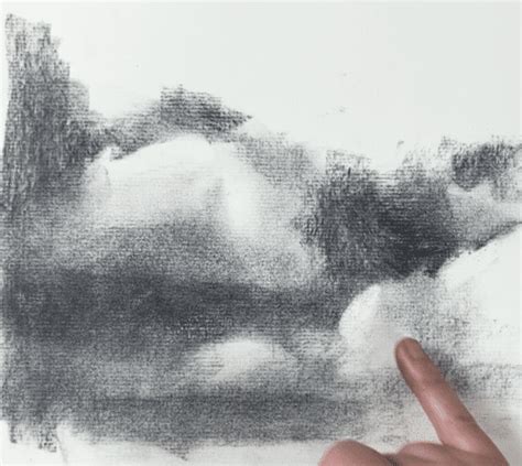 How To Draw Clouds Drawing Clouds With Charcoal