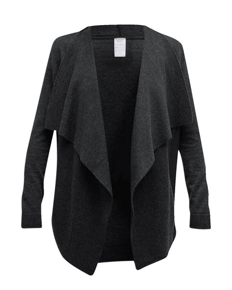 Neiman Marcus Cashmere Collection Cashmere Open Cardigan with Lace Trim