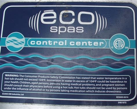 Typical hot tub error codes listed here , however your manual or operation card should have your error codes for your hot tub listed. Eco Spa Hot Tub - Error Code "P6" - Help? - Swimming Pool Help