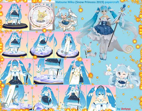 Antyyys Papercrafts Hatsune Miku Snow Princess 2019 Papercraft