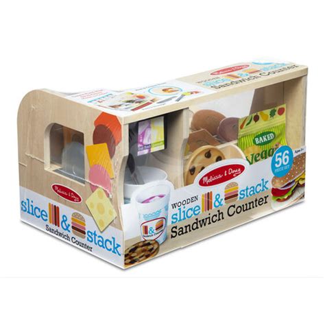 Melissa And Doug Slice And Stack Sandwich Counter Shop Wooden Toys Online