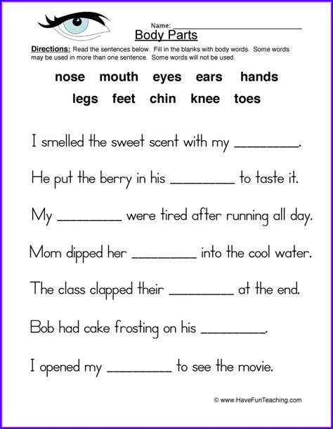 5th Grade Health Worksheets Worksheet Resume Examples
