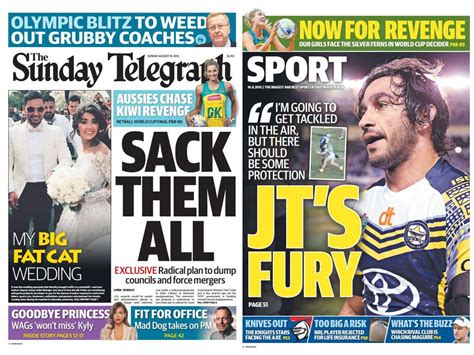 Our Daily And Sunday Telegraph Front Pages Daily Telegraph