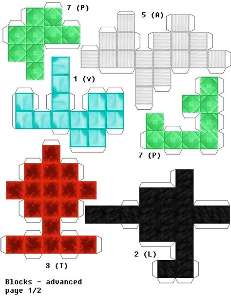 Minecraft Papercraft Animal Mobs Papercraft Soma Cube Puzzle Minecraft