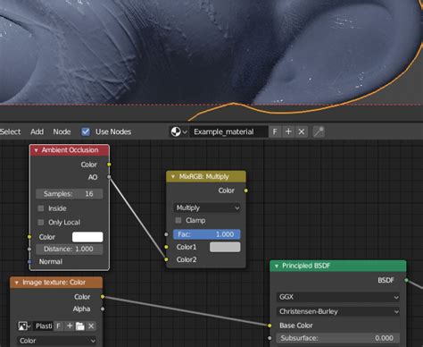 Blender Cycles Ambient Occlusion Node Image To U