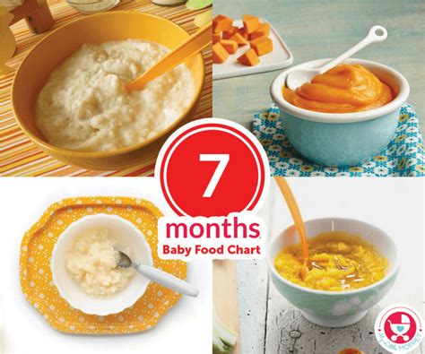 It also helps in incorporating a variety of of recipes that balance the nutritional requirements of the baby. 7 Months Baby Food Chart - My Little Moppet