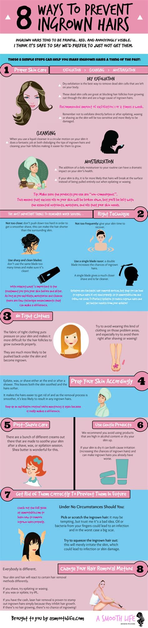 8 Ways To Prevent Ingrown Hairs An Infographic