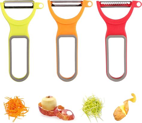 Otevy Mos 3 Pack Peelers Set For Serrated And Julienne Peeler Vegetable