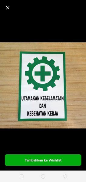 Jual Stiker K Rambu Safety Utamakan Keselamatan Dan Kesehatan Kerja