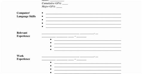 Fill In Resume Template Pdf Best Of Fill In The Blank Resume Pdf