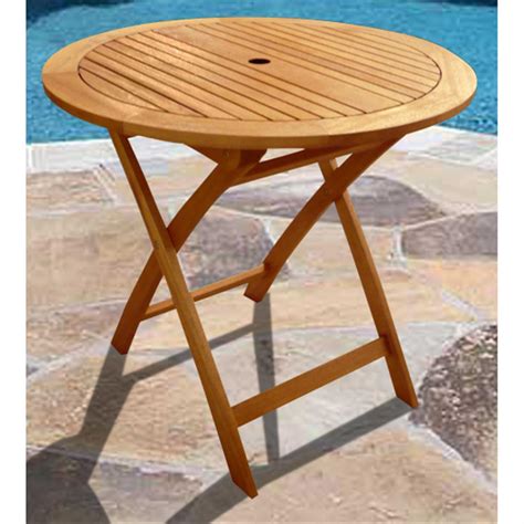 Fold down table and four chairs quick sale £50. VIFAH® Round Outdoor Wood Folding Table - 218660, Patio ...