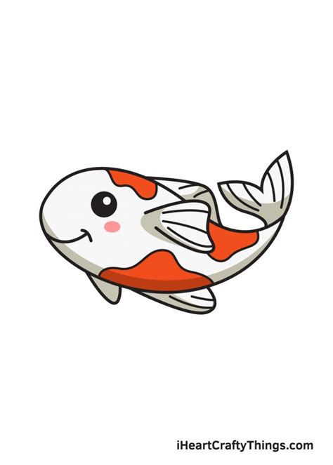 Koi Fish Drawing How To Draw A Koi Fish Step By Step