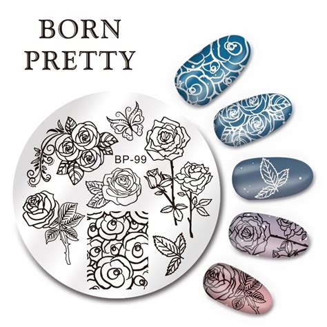 Born Pretty Nail Stamping Plates Hollow Lace Nail Art Stamp Template