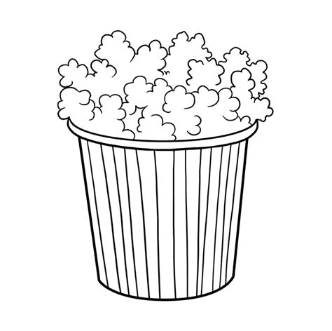 how to draw popcorn really easy drawing tutorial