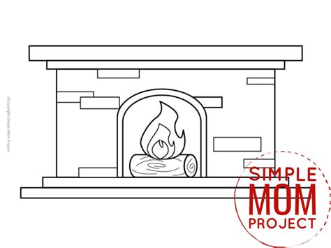 Free Printable Fireplace Template Simple Mom Project