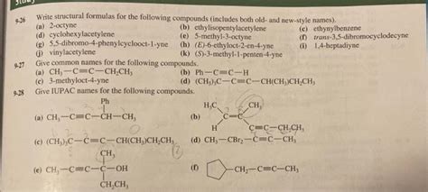 Solved Write Structural Formulas For The Following Compounds Chegg Com