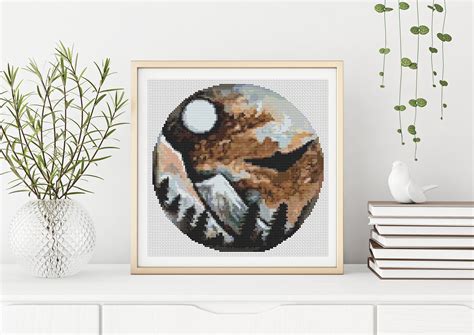 Check spelling or type a new query. Over the Mountains Cross Stitch Pattern Circle Cross ...