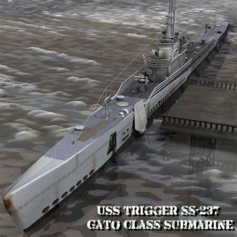 Uss Trigger Gato Class Sub Us Navy Submarine For Poserposerworld 3d