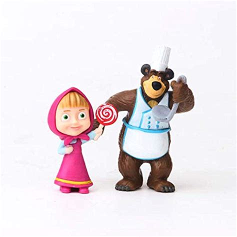 Masha And The Bear Royaltoys Masha Bear Figure Figures Complete Playset 10 Pcs Figures Doll Toys