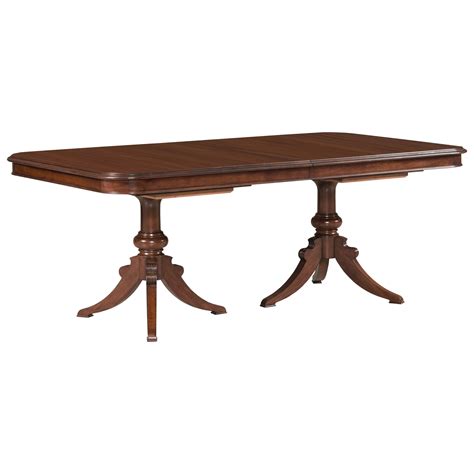 Kincaid Furniture Hadleigh 607 744p Traditional Double Pedestal Dining Table With 18th Century