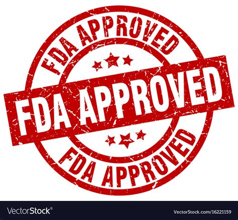 Fda Approved Round Red Grunge Stamp Royalty Free Vector