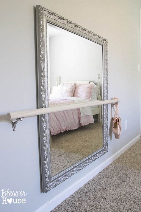 Diy Ballet Barre And How To Hang A Heavy Mirror Girl Room Ballet Barre Home Dance