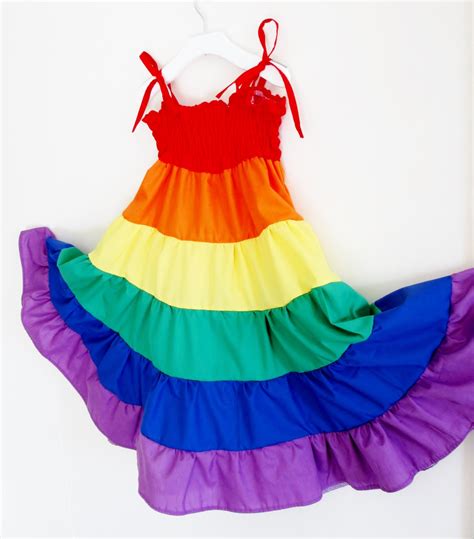 Rainbow Dress Girls Rainbow Twirl Dress By Girlsandboysclothing