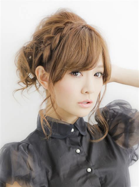 Japanese Cute Braided Hairstyle ♡ B E A U T Y Pinterest Japanese Hair Style And Kawaii
