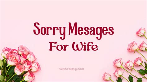 100 Sorry Messages And Apology Quotes For Wife Wishesmsg